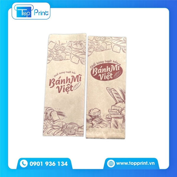 Mẫu Túi Giấy Đựng Bánh Mì Phong Cách Pháp