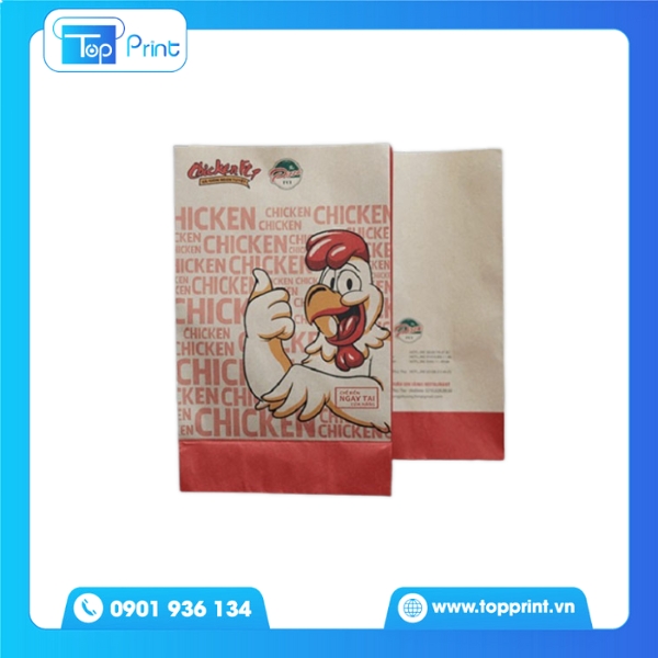 Túi Giấy Đựng Gà Rán Dành Cho Cửa Hàng Fastfood 
