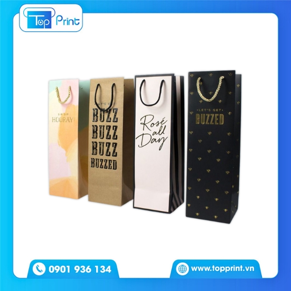 Túi Giấy Đựng Rượu Định Lượng Dày Dặn Bền Chắc