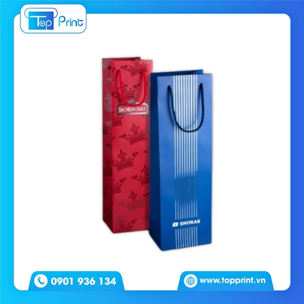 Túi Giấy Đựng Rượu Thiết Kế Theo Phong Cách Âu Mỹ Cổ Điển