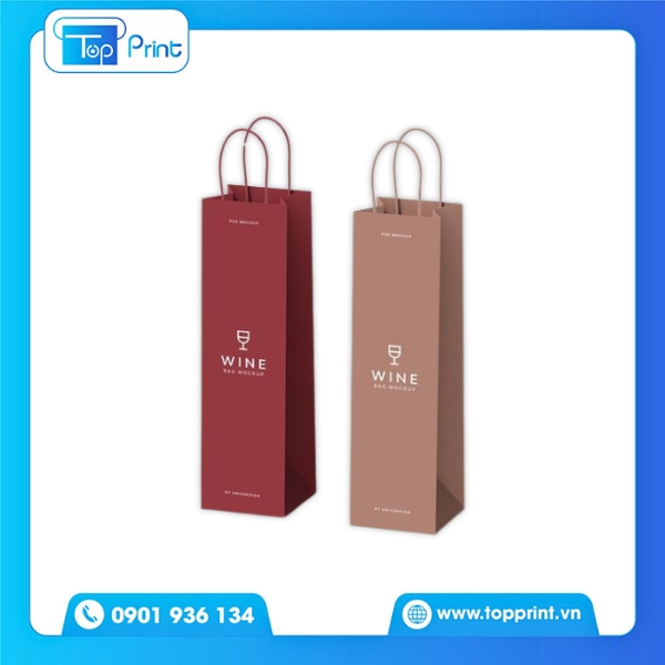 Túi Giấy Đựng Rượu In Logo Thương Hiệu Riêng 