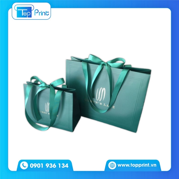 Mẫu Túi Giấy Dây Ruy Băng Đựng Trang Sức Nhỏ Gọn, Cao Cấp 