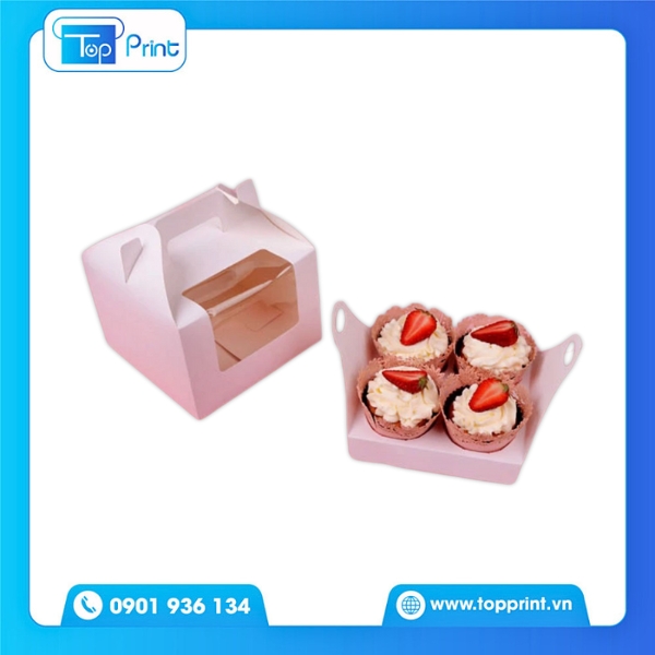 Hộp Giấy 4 Ngăn In Họa Tiết Truyền Thống