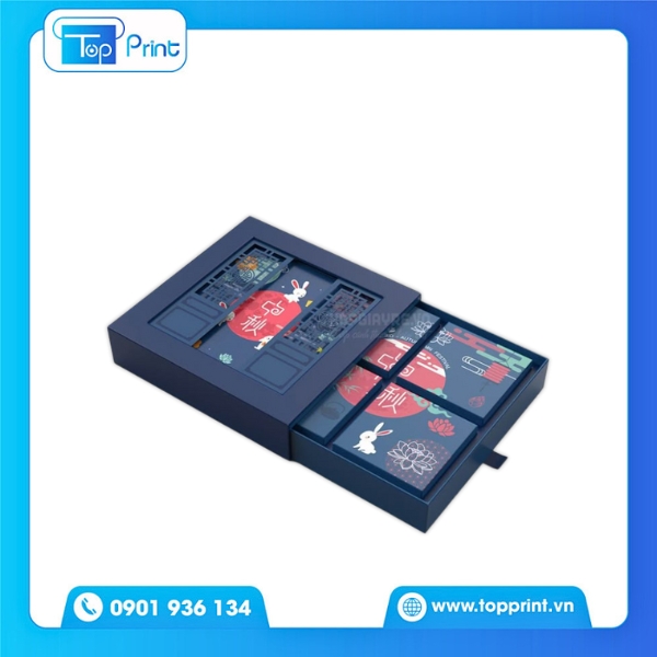 Hộp Giấy Đựng Bánh Trung Thu Phong Cách Hiện Đại