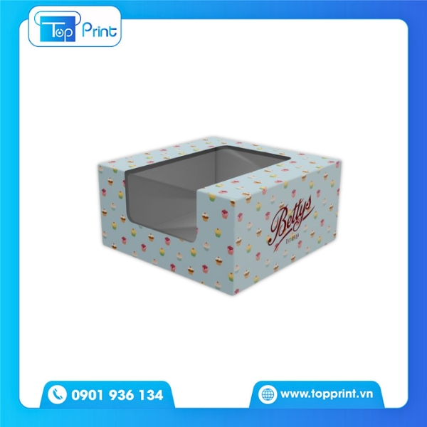 In Bao Bì Hộp Giấy Có Cửa Sổ Cho Ngành Thực Phẩm