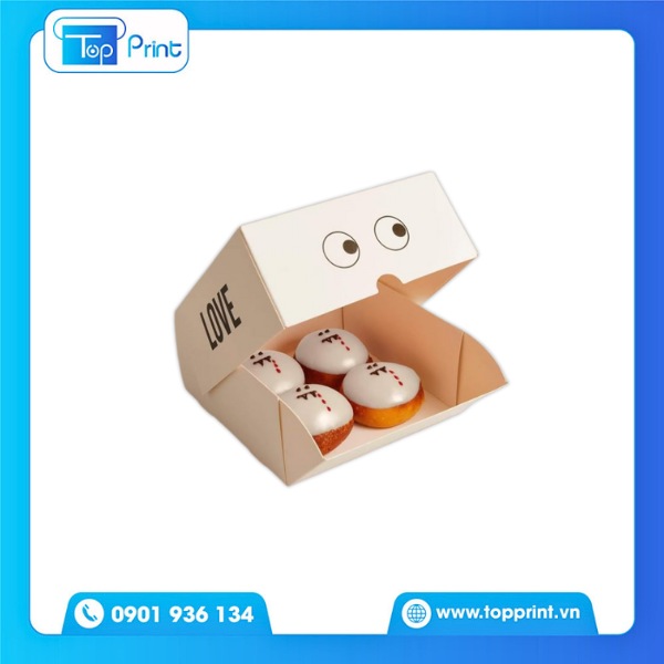 Hộp Giấy Đựng Bánh Cupcake Màu Trắng Trang Nhã