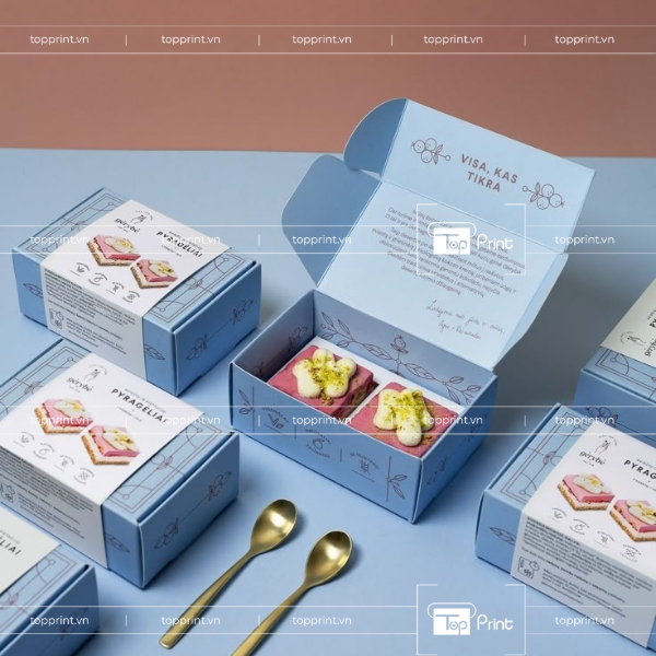Hộp Giấy Đựng Bánh Cupcake In Logo Theo Yêu Cầu  