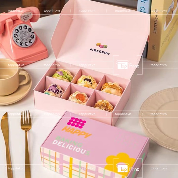 Hộp Giấy Đựng Bánh Cupcake Cho Tiệm Bánh Handmade   