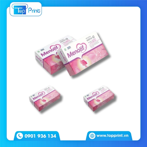 Mẫu Hộp Giấy Đựng Thuốc Menotif