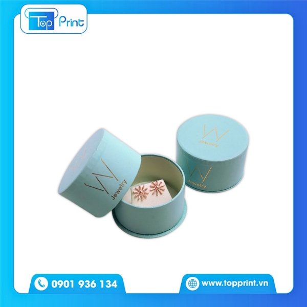 Mẫu Hộp Giấy Hình Trụ Đựng Trang Sức Đẹp 