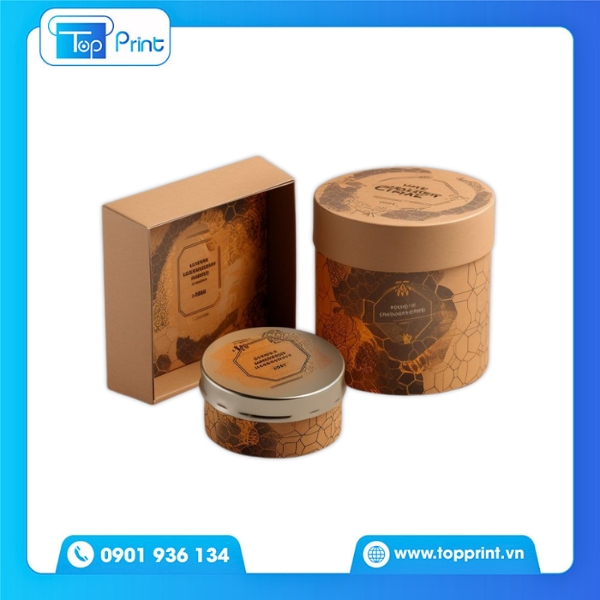 Mẫu Hộp Giấy Hình Trụ Đựng Thực Phẩm