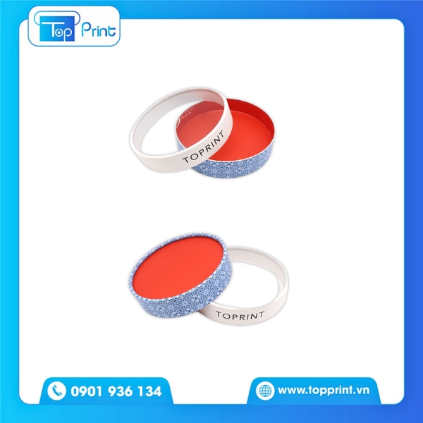 Mẫu Hộp Giấy Kraft Tròn Nắp Trong Lạ Mắt