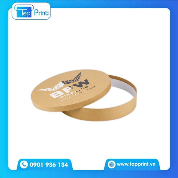 Mẫu Hộp Giấy Kraft Tròn Đựng Trang Sức