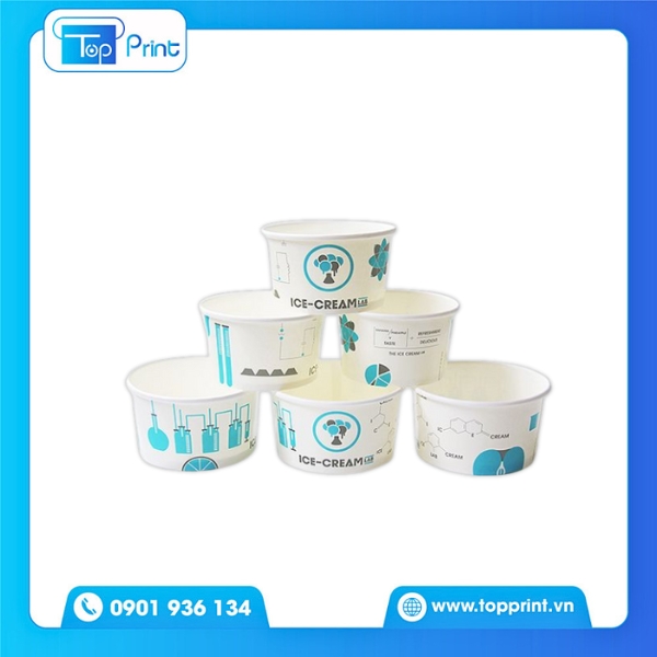 Mẫu Hộp Giấy Kraft Tròn Màu Trắng Đựng Kem