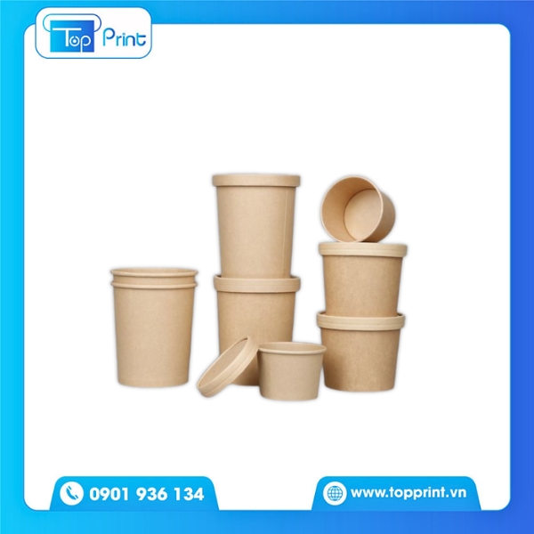 Mẫu Hộp Giấy Kraft Tròn In Chất Lượng Cao