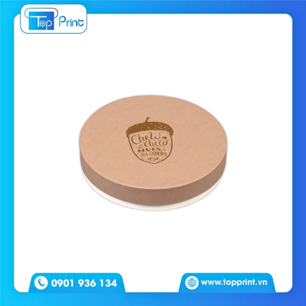 Mẫu Hộp Giấy Kraft Tròn Đẹp, Đơn Giản