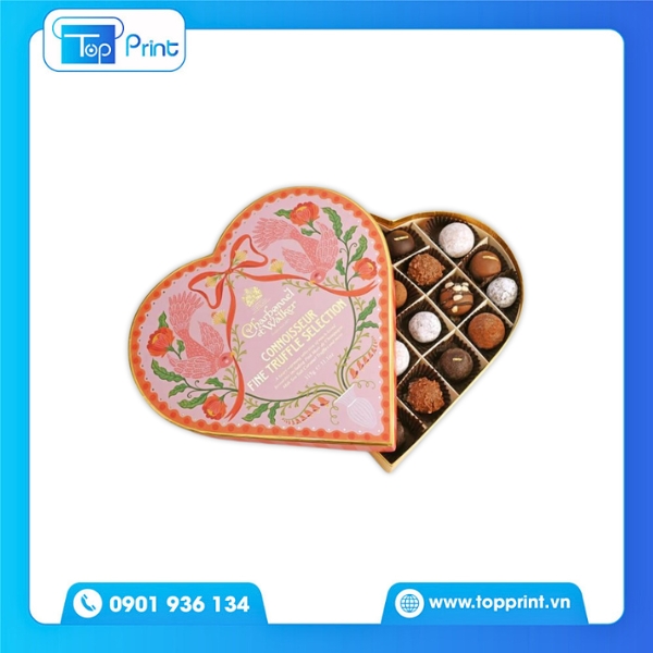 Thiết Kế Hộp Giấy Trái Tim Dành Cho Valentine