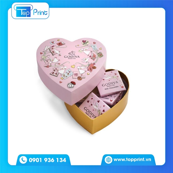 Hộp Giấy Trái Tim Phối Màu Độc Đáo