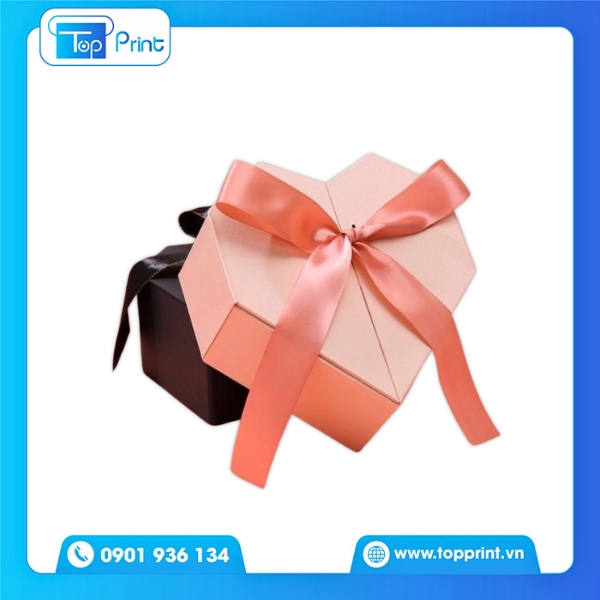 Hộp Giấy Trái Tim Cao Cấp In Theo Yêu Cầu