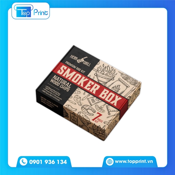 Mẫu Hộp Giấy Xi Măng Hiệu SMOKER BOX