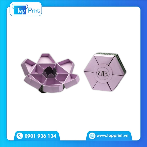 Mẫu Hộp Giấy Hình Lục Giác Sáng Tạo
