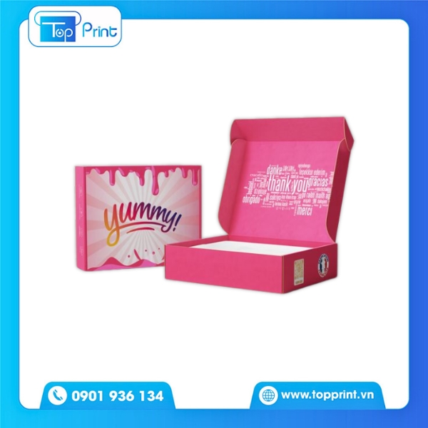  Mẫu Hộp Giấy Nắp Gập Đựng Bánh Kẹo