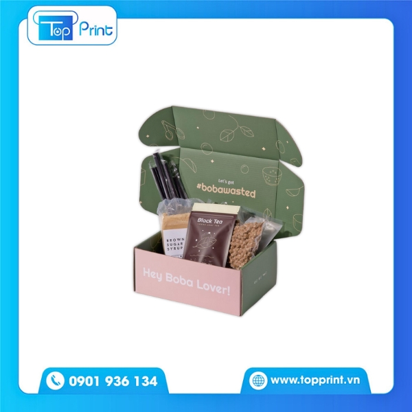 Mẫu Hộp Giấy Nắp Gập Đựng Thực Phẩm