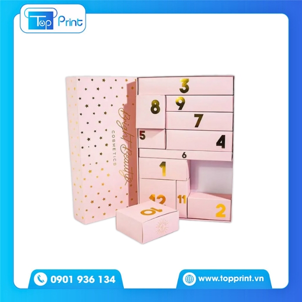 Mẫu Hộp Giấy Nhiều Ngăn Đựng Mỹ Phẩm Sáng Tạo