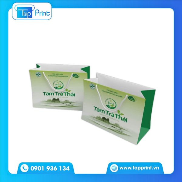 In Túi Giấy Đựng Trà Có Quai Theo Yêu Cầu