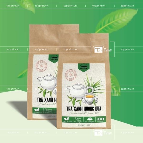 Mẫu Túi Giấy Đựng Trà Cao Cấp Sang Trọng 