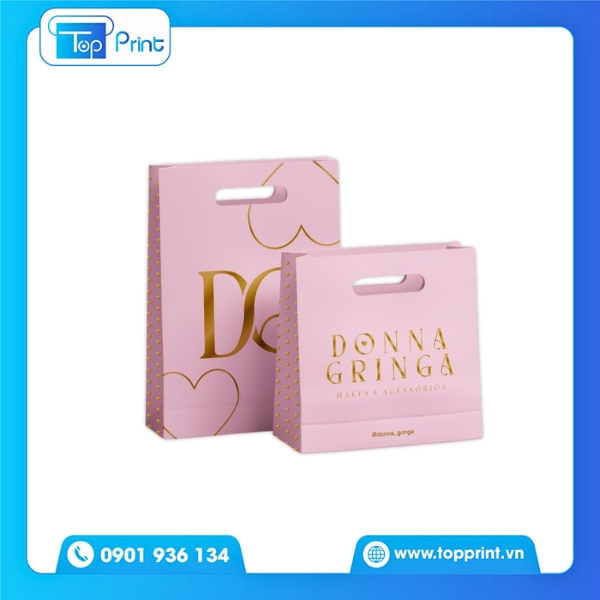 Mẫu Túi Giấy Màu Hồng Dành Cho Spa & Làm Đẹp