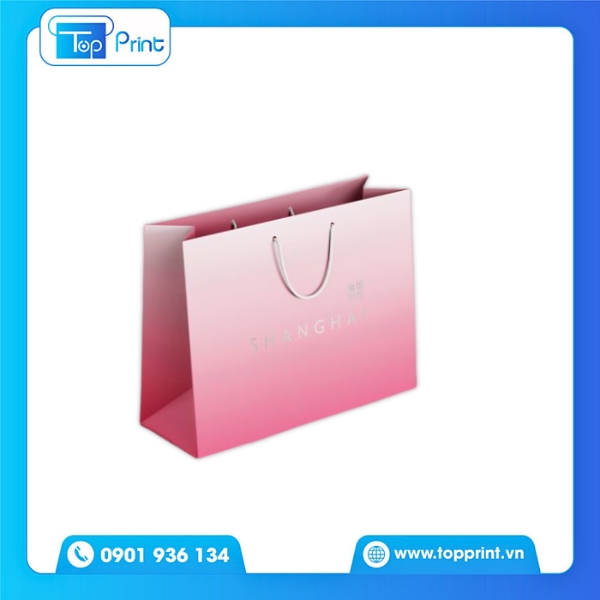 Mẫu Túi Giấy Màu Hồng Ombre Lạ Mắt