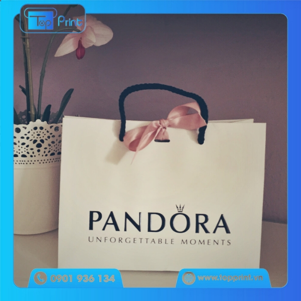 Túi Giấy Pandora Sang Trọng Màu Trắng 
