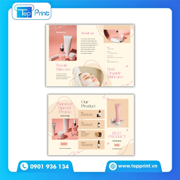 Mẫu Brochure Spa Dạng Gập Ngang – Độc Lạ & Cuốn Hút 