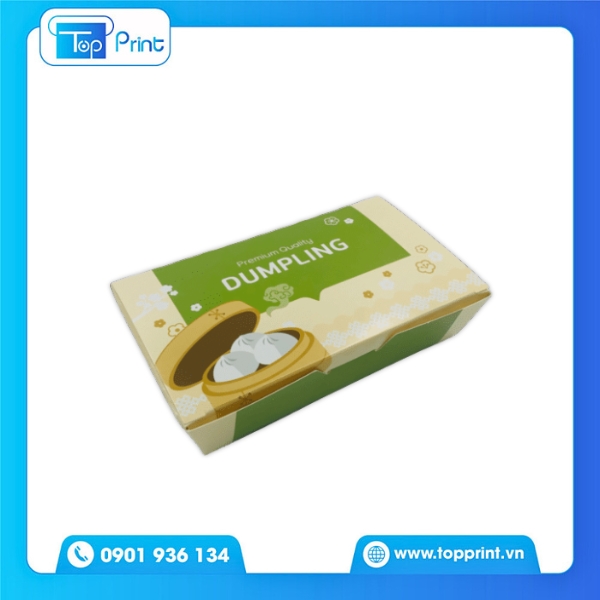Hộp Giấy Đựng Bánh Bao In Logo Nổi Bật