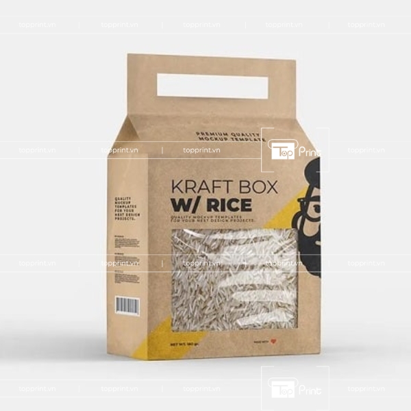 TopPrint Thiết Kế Hộp Giấy Đựng Gạo 5kg Theo Yêu Cầu
