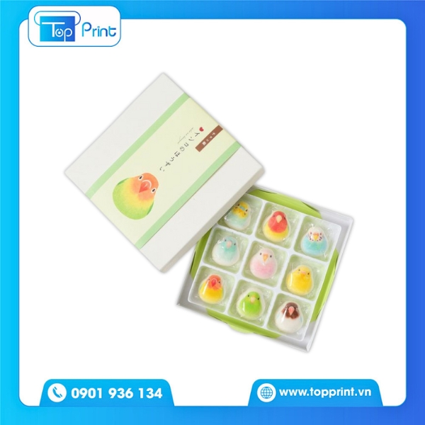 Mẫu Hộp Giấy Đựng Kẹo Dẻo Hình Những Chú Gà Con Dễ Thương