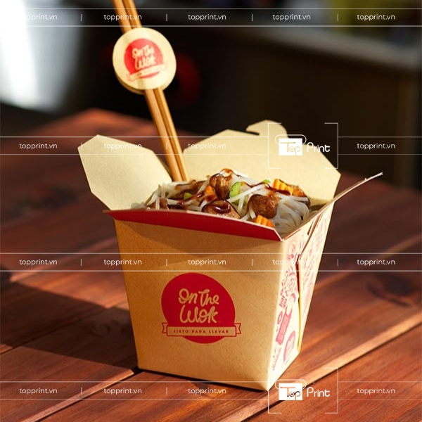 In Hộp Giấy Đựng Mì Theo Thương Hiệu Riêng 