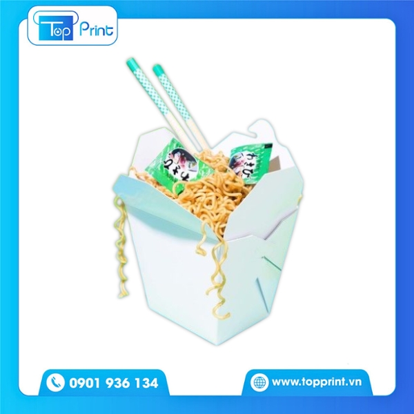 Hộp Giấy Đựng Mì Có Khóa Nắp Chống Tràn