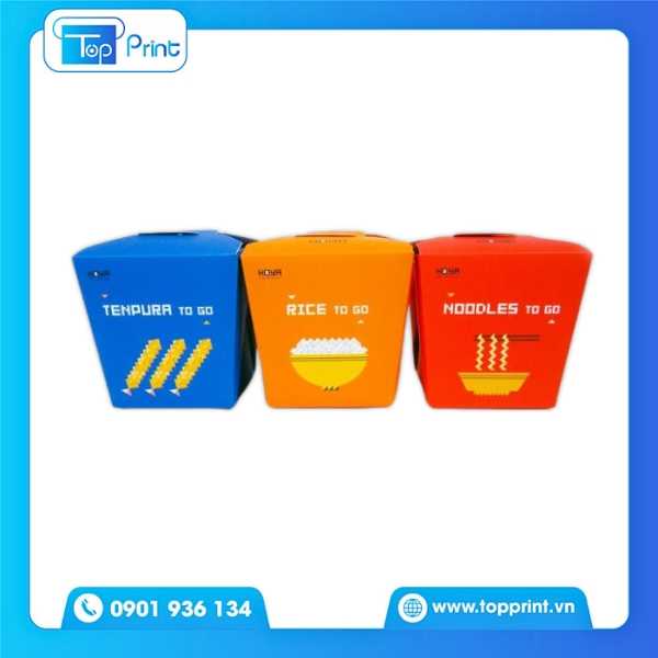 Hộp Giấy Đựng Mì In Logo Theo Yêu Cầu
