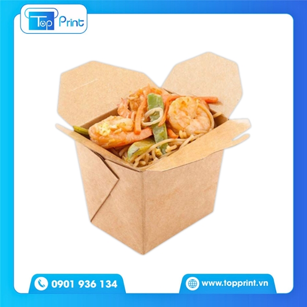 Thiết Kế Hộp Giấy Đựng Mì Màu Tối Giản