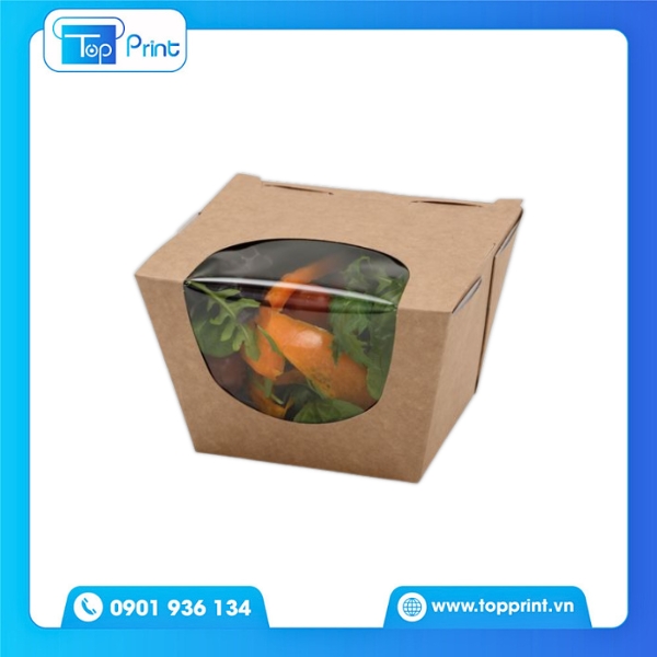 In hộp giấy kraft có cửa sổ số lượng ít tại Topprint