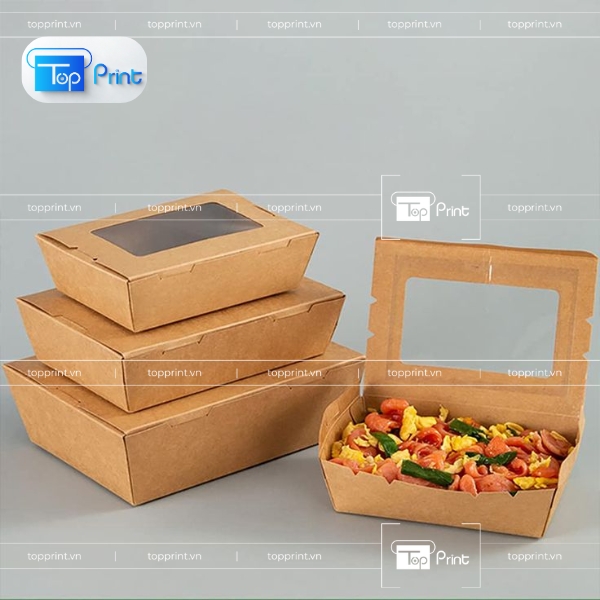 Đặt in hộp kraft có cửa sổ đơn giản, nhanh chóng tại Topprint
