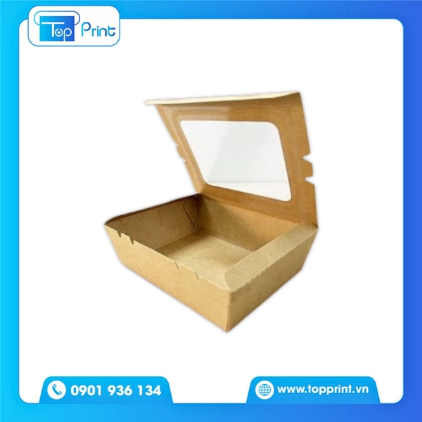 Hộp giấy kraft có cửa sổ đựng mỹ phẩm mini