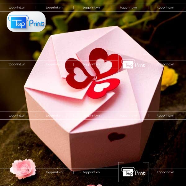 Topprint in hộp giấy lục giác theo yêu cầu