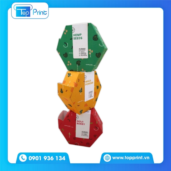 Hộp giấy lục giác đựng quà tặng doanh nghiệp