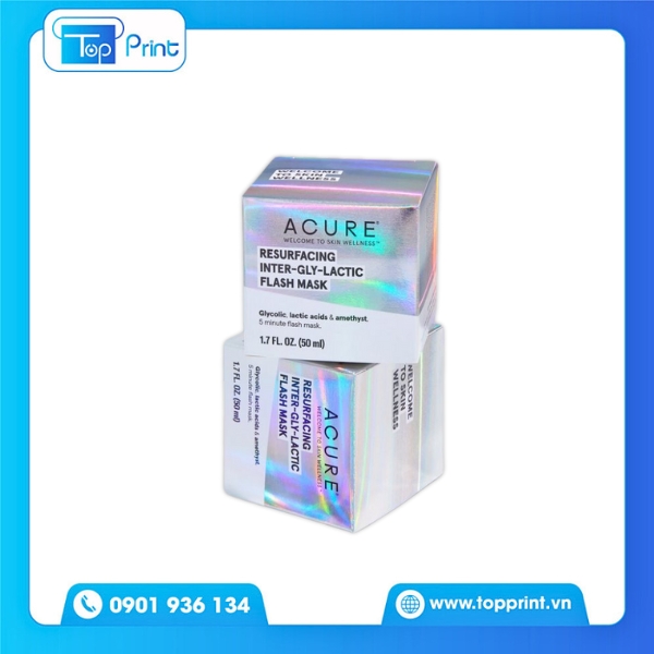 Mẫu Hộp Giấy Metalize Cán Mờ Tạo Cảm Giác Mịn