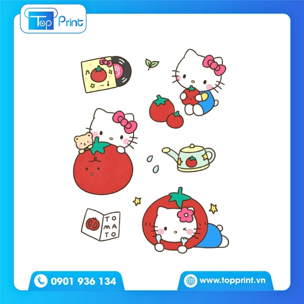 Xưởng In Sticker Hello Kitty Uy Tín