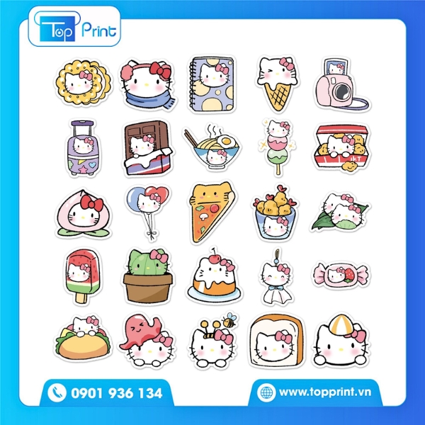 Sticker Hello Kitty Bánh Kẹo – Chủ Đề Ăn Uống