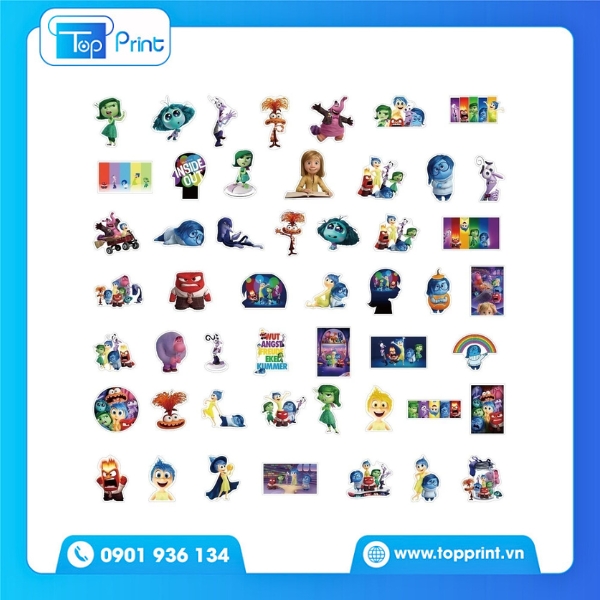 Mẫu Sticker Inside Out 2 Ennui Pastel Siêu Lạ
